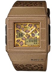 Casio BGA200LP-5E Womens Baby-G Gold-Leopard World Time Digital Watch