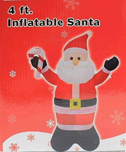4 Feet Tall Inflatable Simply Holiday Yard Ornament (Santa Claus)