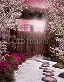 IMAGE OF Wallmonkeys Peel and Stick Wall Decals - Brama W Orientalnym Ogrodzie - 48