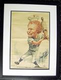 Rusty Staub Autographed/Hand Signed Newspaper Cartoon Page 11x14 1973 framed and matted (New York Me