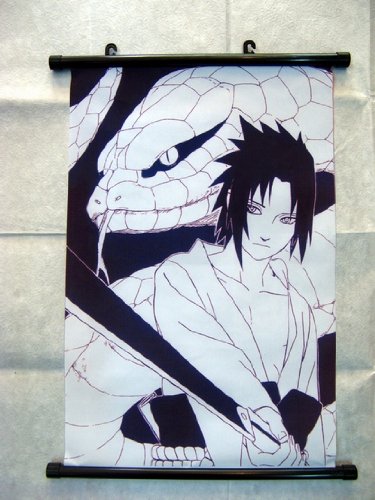 Naruto: Sasuke Black/White (small) 33x46cm Wallscroll