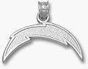 San Diego Chargers Solid Sterling Silver Lightning Bolt 1/2'' Pendant
