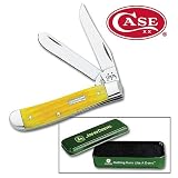 Case Folding Knife John Deere Yellow Mini Trapper