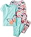 Carter's Girls 4 Pc Cotton, Print, 3T