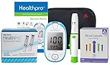 Active1st HealthPro Complete Diabetic Blood Glucose Testing Kit, 50 Count - Measures in mmol/l & mg/dl