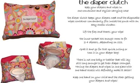 The Diaper Clutch Diaper and Wipe Case - Aqua Owls