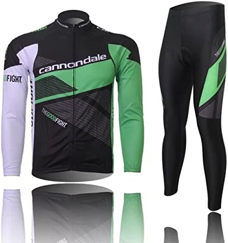 2014 Green cannondale Cycling Jersey Set Long Sleeve Jersey Tenacious Life/perspiration Breathable by Isabelle's Store