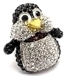 Mr. Penguin Sea Life Penguin crystal bling cocktail fashion ring