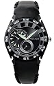 Police 'Florence' Ladies Black Leather Strap With Black Dial Watch