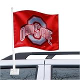 Ohio State Buckeyes Red Car Flag