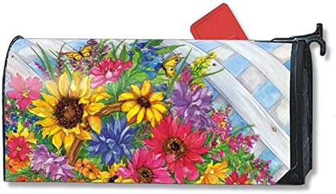 MailWraps Large Blooming Basket Mail Box Wrap 8" x 22"