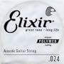 Elixir Strings Acoustic Guitar String POLYWEB Coating .024