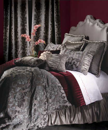Jennifer Taylor La Rosa Collection 10-Piece Comforter Set, California King size, Gray