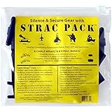 Alliance STRAC (Strike Team Ready Around the Clock) Combo Pack, 16 Bands Total Including 8 STRAC Black EPDM Rubberbands and 8 Black EPDM Gear Wrapz in Zip Close Poly Pouch. (7812)