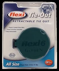 Flexi Retractable Tie-Out for Dogs 10 - 77 lbs