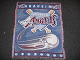 LOS ANGELES ANAHEIM ANGELS 48x 60 Triple Woven Jacquard Knit Throw Blanket