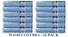 COTTON CRAFT Ultra Soft Washcloths - 12 Pack 100% Cotton Facecloths - Baby Wash Cloth Set - Absorbent Quick Dry Everyday Luxury Bathroom Kitchen Spa Gym Pool Dorm - Plush 580 GSM - 12x12 - Light Blue