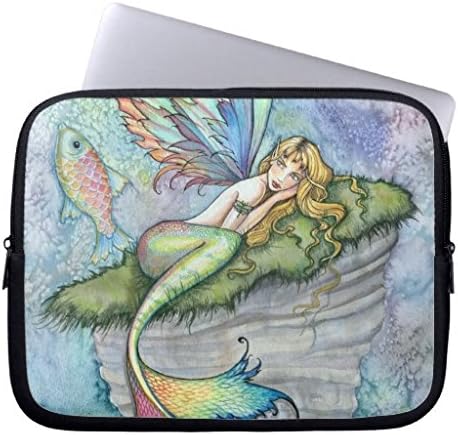 Eratio Colorful Mermaid and Carp Fish Fantasy Art Laptop Sleeve 15 Inch Macbook Air Case Macbook Pro Sleeve and 15 Inch Laptop Bag