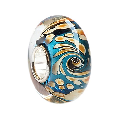.925 Silver Core Brown Galaxies Design Pandora Planet Cosmic Star