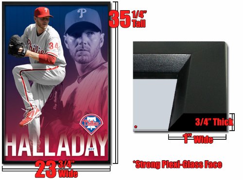 Framed Philly Phillies Poster Roy Halladay Pitch Fr4894