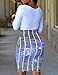 Ninimour Womens Slim Fit Hip Package Print Bodycon Dress Blue Galaxy L