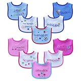 5-Pack Spanish Embroidery Bib, Boy color