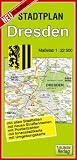 Dresden 1 : 22 500 - Barthel Stadtplan: Mit allen Stadtteilen, mit neuen Stra&szlig;ennamen, mit Postleitzahlen, mit Innenstadtkarte, mit Umgebungskarte - 