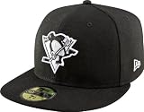 NHL Pittsburgh Penguins Basic Black and White 59Fifty Cap, Black/White, 7 1/2