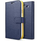 SPIGEN SGP Samsung Galaxy S3 Case Leather [illuzion] [Lemon Indigo / Blue] Wallet Book Protection Cover for AT&T, Verizon, Sprint, T-Mobile, International, i9300