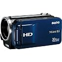 Sanyo VPC-TH1 HD Compact Flash Memory Camcorder w/ 30x Optical Zoom (Blue)