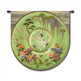 Cloisonn&eacute; Jade Wall Tapestry