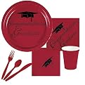 Congratulations Graduate Party Pack for 48 Guests - Real Red
