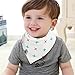 Cute Baby Bandana Bibs, Unisex 4 Pack Bib with Snaps - Best for Babies Drooling, Teething and Feeding - 100% Soft Cotton & Waterproof Fleece Backing. Perfect Baby Shower Gift Set for Boys & Girls