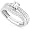 2/5ctw Round Brilliant Diamond Wedding Ring Set in 14kt White Gold - Size 5