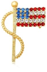 American Flag Pin by Margot Townsend