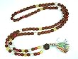 Meditation Healing Prayer Mala Coral, Pearl, Yellow Jade, Rudraksha Promoting Energy and Prosperity