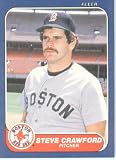 1986 Fleer # 346 Steve Crawford Boston Red Sox Baseball Card