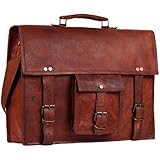 Vintage Style Laptop Bag [Genuine Leather] Messenger Bag Gifts for Him