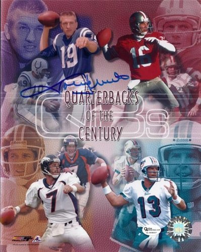 Johnny Unitas Autographed/Hand Signed Baltimore Colts 8x10 Photo (with Dan Marino, Joe Montana, and