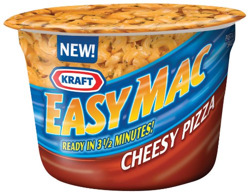 Kraft Easy Mac Cheesy Pizza, 2.05-Ounce Microwave Cups (Pack of 10)