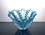Hand Blown Aqua Decorative HandBowl Fruit Bowl