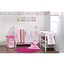 Bacati - Plaids and Stripes Girls (Pink/Green/Yellow) 10 Pc. Crib Bedding Set