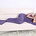 Newest Handmade Mermaid Tail Blanket, Warm and Soft with Scales Pattern for Adult Snuggled Upon The Sofa in Sweet Night (74'' x 35'')