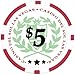 DA VINCI 50 Red Casino Del Sol 11.5 Gram Poker Chips with 5 Dollar Denomination