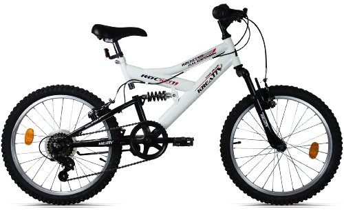 DHS Mountainbike 20 Zoll für Kinder /KREATIV/, MTB, geeignet für 6 - 9 Jahre, 5 Gang, vollgefedert, Modell 2014
