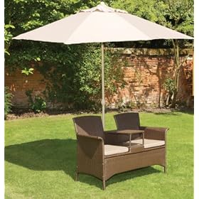 PU Rattan Love Duo Companion Jack & Jill Bench