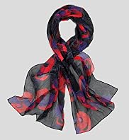 125 Years Pure Silk Floral Print Lightweight Scarf