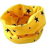 Wispun ニット キッズスドール マフラー ファッションマフラー 子供用 こども 防寒対策 かわいい ふわふわ 9色　沢山色選べる (黄)