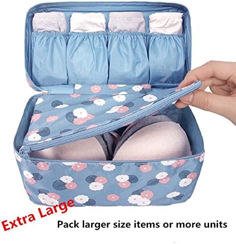 AMLife Portable Travel Organizer Drawer Closet Dividers Bra Underwear Storage Bag Lingerie Case Multi-function Organizer Bag (Extra Large)