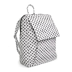 Olive n Figs Quilted Backpack - Black & White Polka Dots